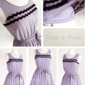 Lavender dress with black trim